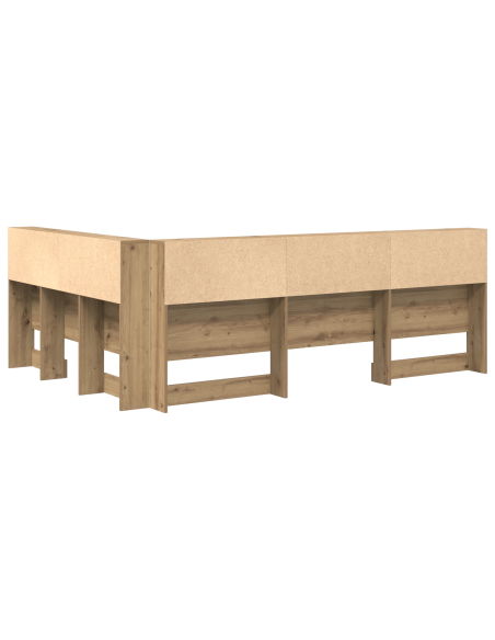 Testata contenitore rovere artigianale 140 cm Melamina
