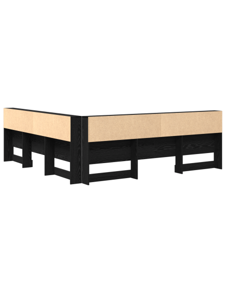Testata contenitore Rovere nero 180 cm Legno multistrato