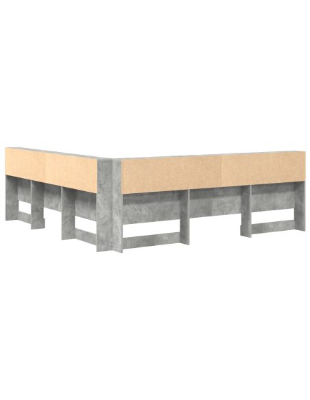 Testata contenitore Grigio cemento 180 cm Legno multistrato