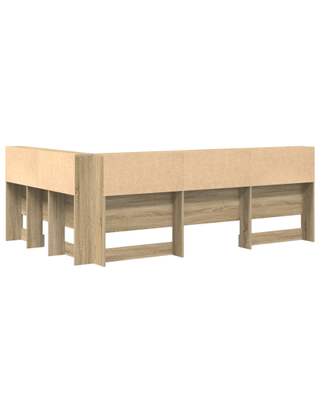 Testata contenitore rovere sonoma 120 cm Legno multistrato