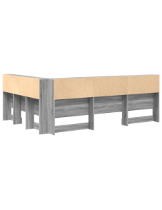 Testata contenitore Grigio Sonoma 140 cm Legno multistrato
