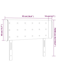 Testiera a LED Crema 93x16x78/88 cm in Similpelle