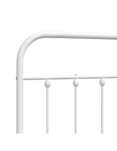 Testiera in Metallo Bianco 140 cm