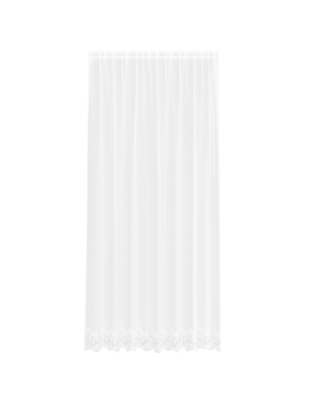 Tenda in Pizzo con tende Floreale Bianco 200 x 280 cm Poliestere