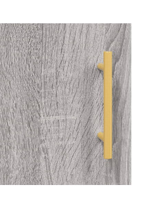 Credenza Grigio Sonoma 69,5x34x180 cm in Legno Multistrato