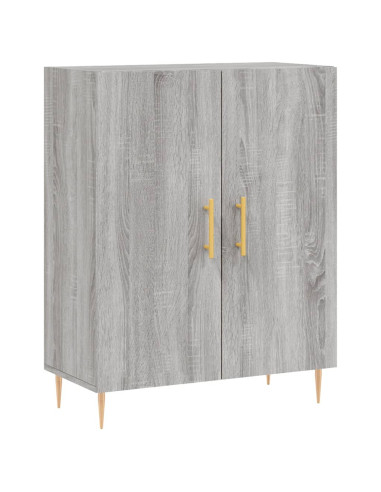 Credenza Grigio Sonoma 69,5x34x180 cm in Legno Multistrato