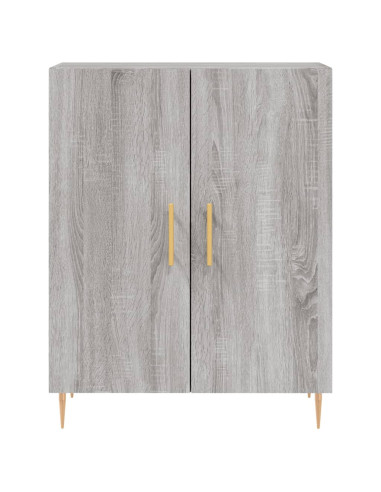 Credenza Grigio Sonoma 69,5x34x180 cm in Legno Multistrato