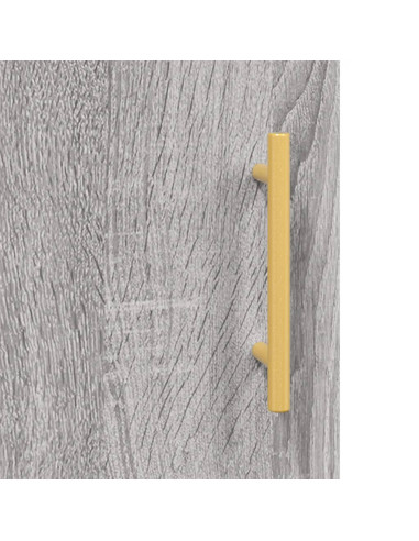 Credenza Grigio Sonoma 69,5x34x180 cm in Legno Multistrato