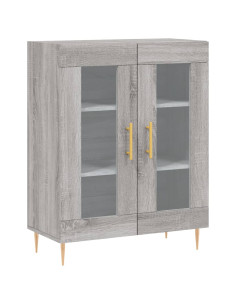 Credenza Grigio Sonoma 69,5x34x180 cm in Legno Multistrato 2