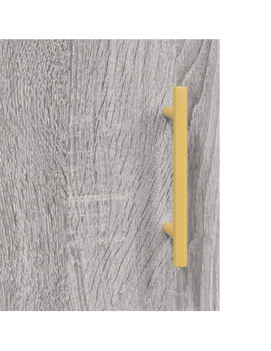 Credenza Grigio Sonoma 69,5x34x180 cm in Legno Multistrato