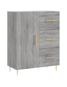 Credenza Grigio Sonoma 69,5x34x180 cm in Legno Multistrato 2