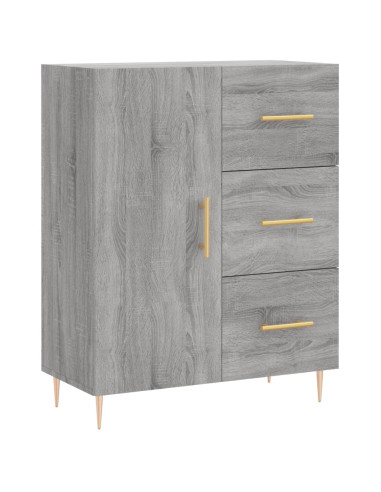 Credenza Grigio Sonoma 69,5x34x180 cm in Legno Multistrato