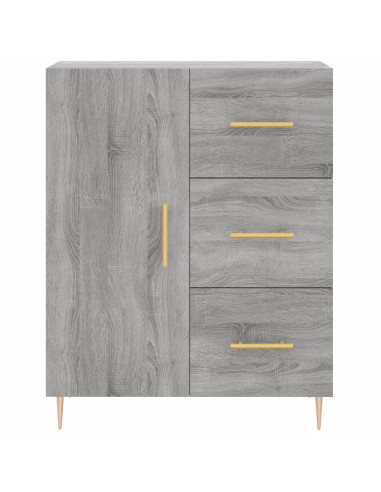 Credenza Grigio Sonoma 69,5x34x180 cm in Legno Multistrato
