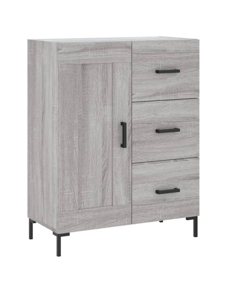 Credenza Grigio Sonoma 69,5x34x180 cm in Legno Multistrato