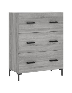 Credenza Grigio Sonoma 69,5x34x180 cm in Legno Multistrato 2