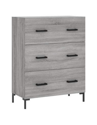 Credenza Grigio Sonoma 69,5x34x180 cm in Legno Multistrato