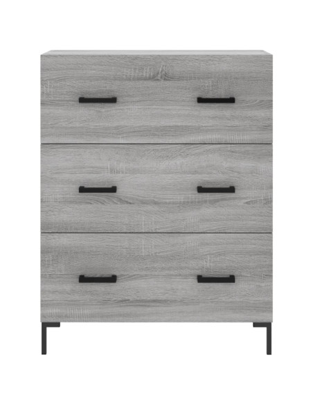 Credenza Grigio Sonoma 69,5x34x180 cm in Legno Multistrato