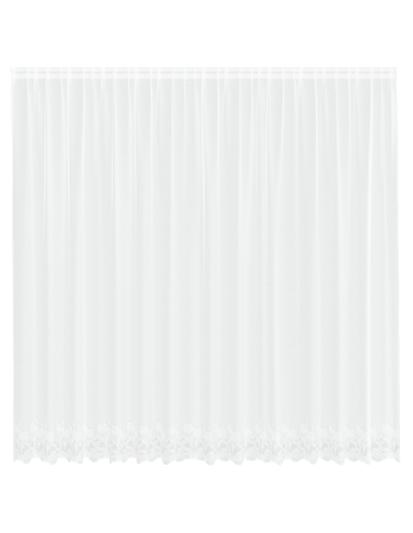 Tenda in Pizzo con tende Bianco 220 x 400 cm Poliestere