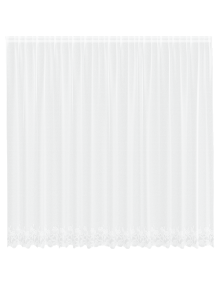 Tenda in Pizzo con tende Bianco 245 x 400 cm Poliestere