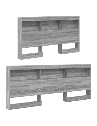 Testata contenitore Grigio Sonoma 140 cm Legno multistrato