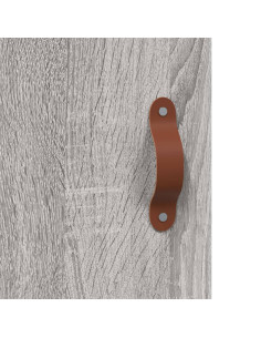 Credenza Grigio Sonoma 69,5x34x180 cm in Legno Multistrato