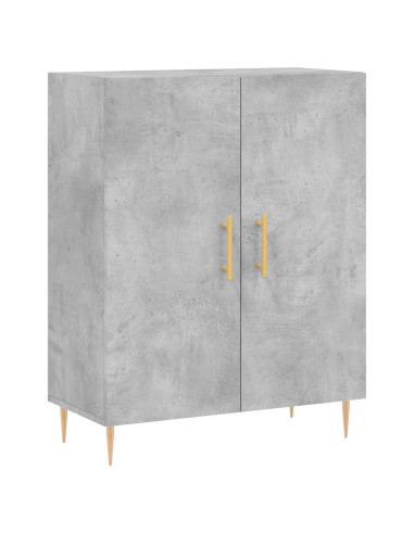 Credenza Grigio Cemento 69,5x34x180 cm in Legno Multistrato