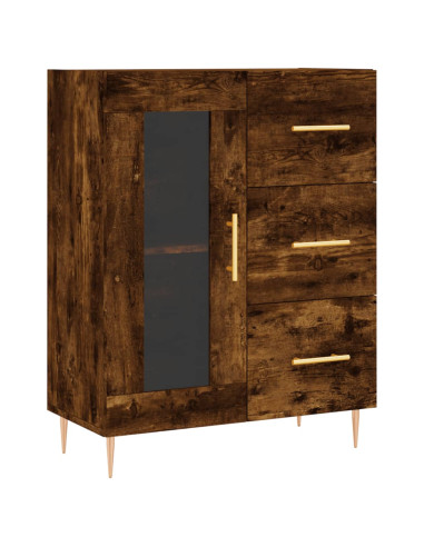 Credenza Rovere Fumo  69,5x34x180 cm in Legno Multistrato