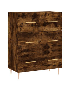 Credenza Rovere Fumo  69,5x34x180 cm in Legno Multistrato 2