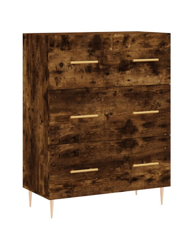 Credenza Rovere Fumo  69,5x34x180 cm in Legno Multistrato