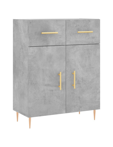Credenza Grigio Cemento 69,5x34x180 cm in Legno Multistrato