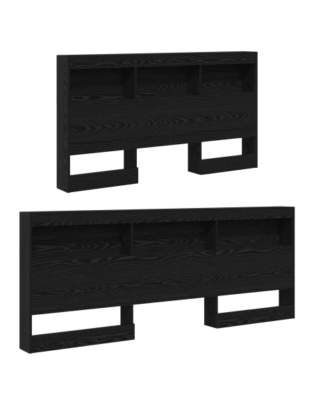 Testata contenitore Rovere nero 140 cm Legno multistrato