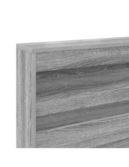 Testata contenitore con lo scaffale con testiera con archiviazione Grigio sonoma 140 cm