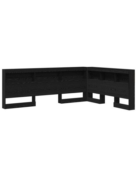 Testata contenitore Rovere nero 160 cm Legno multistrato