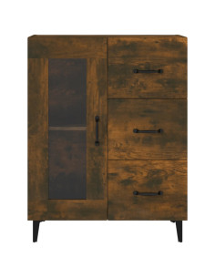 Credenza Rovere Fumo 69,5x34x90 cm in Legno Multistrato