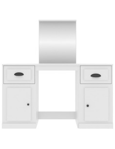 Toeletta con Specchio Bianco 130x50x132,5 cm