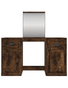 Toeletta con Specchio Rovere Fumo 130x50x132,5 cm