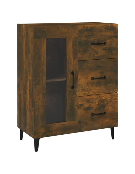 Credenza Rovere Fumo 69,5x34x90 cm in Legno Multistrato