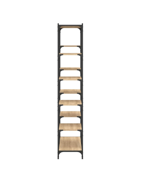 Libreria Rovere Sonoma 100x32x170 cm Legno Multistrato e Ferro