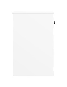 Mobiletto con Cassetto Bianco 40x50x75 cm in Legno Multistrato 2