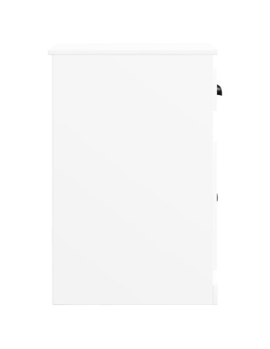 Mobiletto con Cassetto Bianco 40x50x75 cm in Legno Multistrato