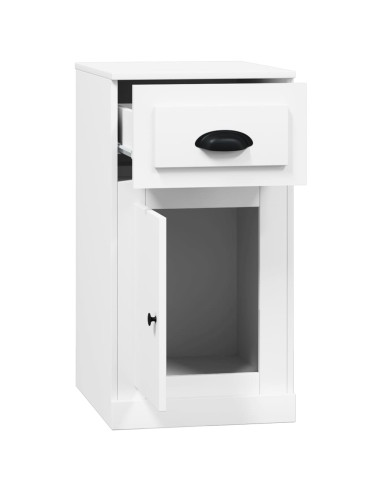 Mobiletto con Cassetto Bianco 40x50x75 cm in Legno Multistrato