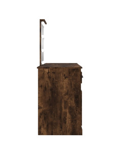 Toeletta con LED Rovere Fumo 130x50x132,5 cm 2