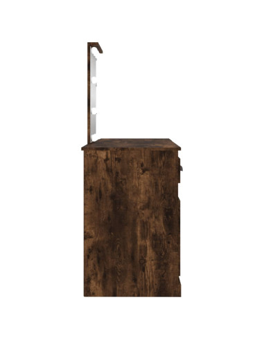 Toeletta con LED Rovere Fumo 130x50x132,5 cm