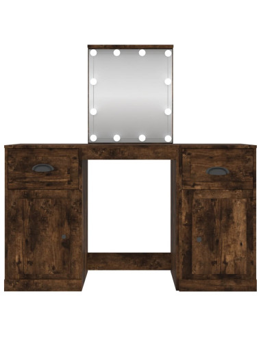 Toeletta con LED Rovere Fumo 130x50x132,5 cm