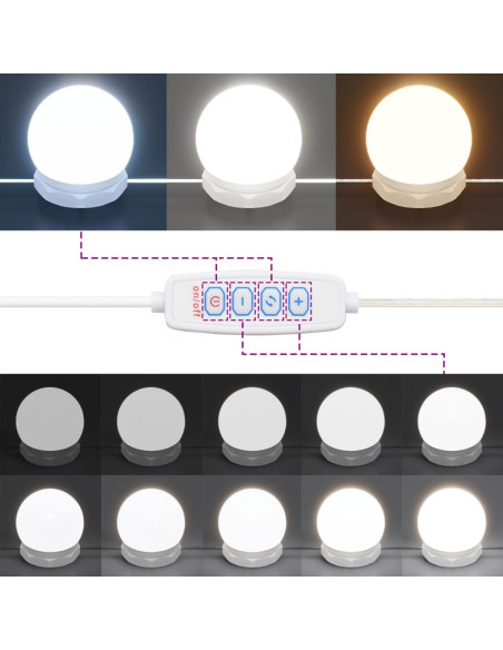Toeletta con LED Rovere Fumo 130x50x132,5 cm