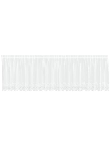 Tenda in Pizzo con tende Floreale Bianco 500 x 120 cm Poliestere