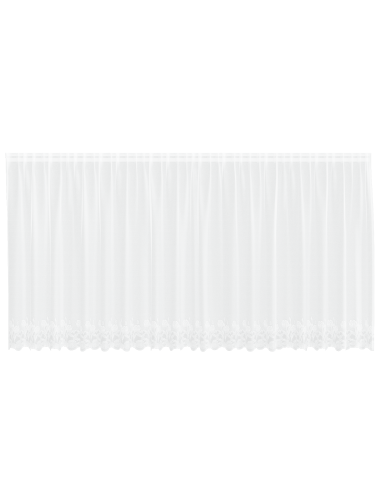 Tenda in Pizzo con tende Bianco 160 x 500 cm Poliestere