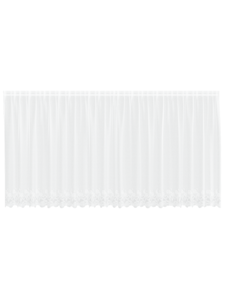 Tenda in Pizzo con tende Floreale Bianco 500 x 160 cm Poliestere