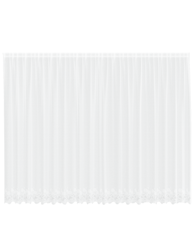 Tenda in Pizzo con tende Bianco 200 x 500 cm Poliestere