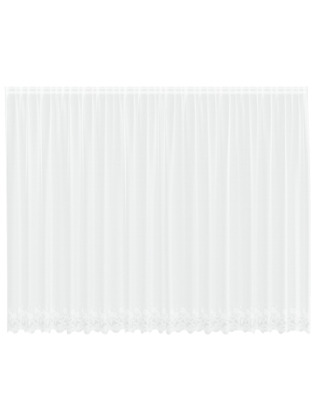 Tenda in Pizzo con tende Bianco 200 x 500 cm Poliestere